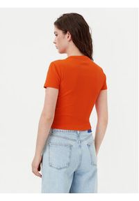 Hugo - HUGO T-Shirt Baby 50510749 Pomarańczowy Slim Fit. Kolor: pomarańczowy. Materiał: bawełna #4