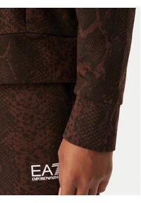 EA7 Emporio Armani Bluza 7W001415 AF26043 F6007 Brązowy ciemny Regular Fit. Kolor: brązowy. Materiał: bawełna #3