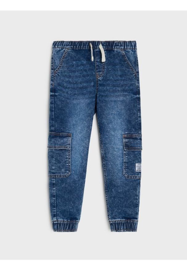 Sinsay - Jeansy cargo jogger - indigo jeans