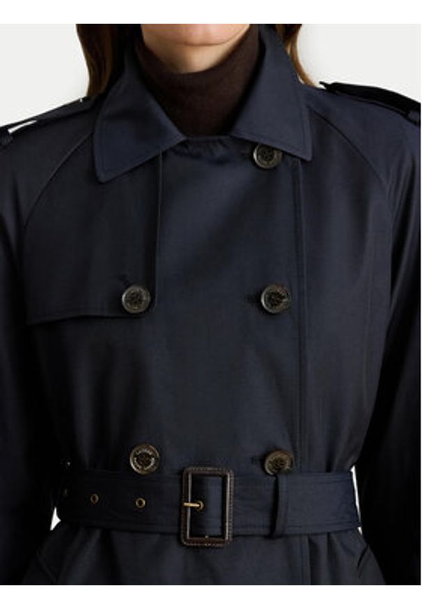 Lauren Ralph Lauren - LAUREN RALPH LAUREN Trencz 297951259004 Granatowy Straight Fit. Kolor: niebieski. Materiał: bawełna, syntetyk