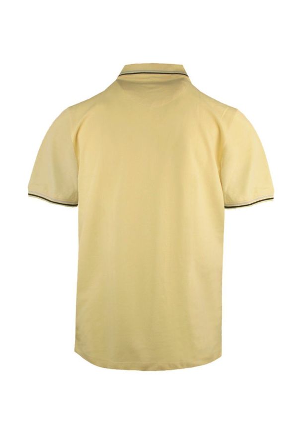 Koszulka Polo - Męska - Pako Jeans - Żółta, Kryte Guziki. Okazja: na co dzień. Typ kołnierza: polo. Kolor: wielokolorowy, złoty, żółty. Materiał: bawełna. Styl: casual