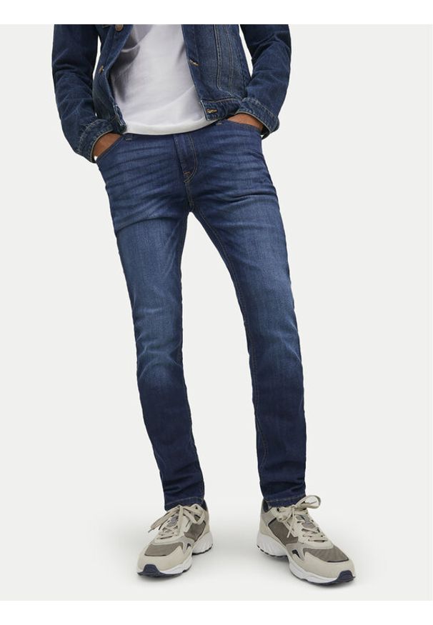 Jack & Jones - Jack&Jones Jeansy Liam 12110056 Granatowy Skinny Fit. Kolor: niebieski