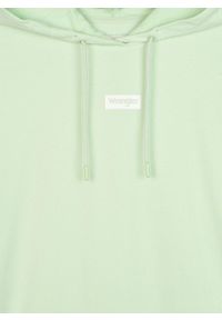 Wrangler - WRANGLER LOGO HOODIE MĘSKA BLUZA GREEN SPRAY W6C4HLXHR