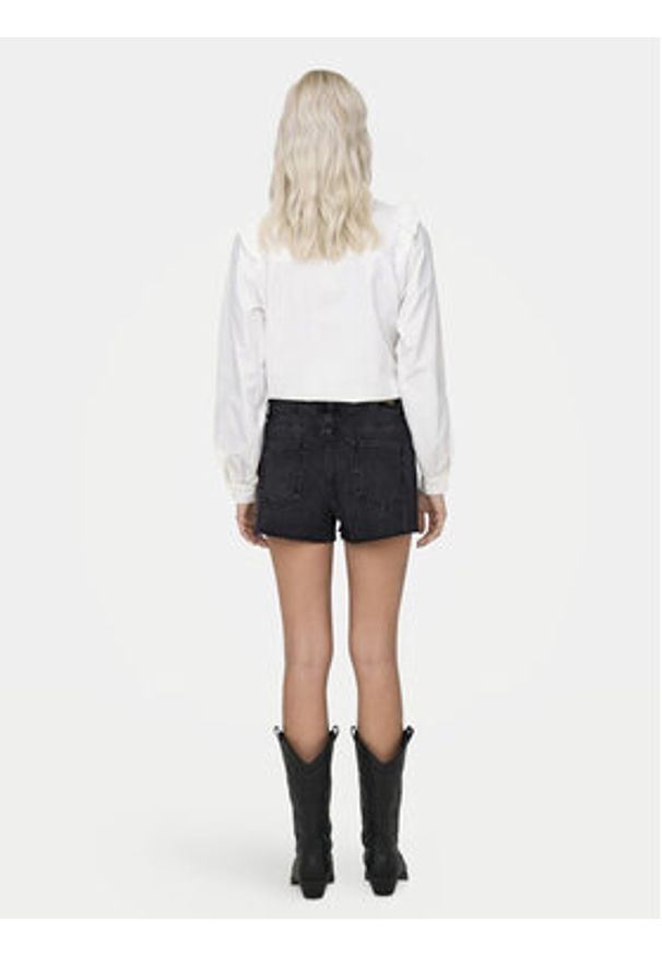 only - ONLY Szorty jeansowe Jaci 15314430 Czarny Loose Fit. Kolor: czarny. Materiał: bawełna