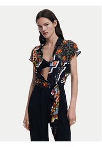Desigual Kombinezon Paisley 25SWPW20 Czarny Regular Fit. Kolor: czarny. Materiał: wiskoza. Wzór: paisley #3