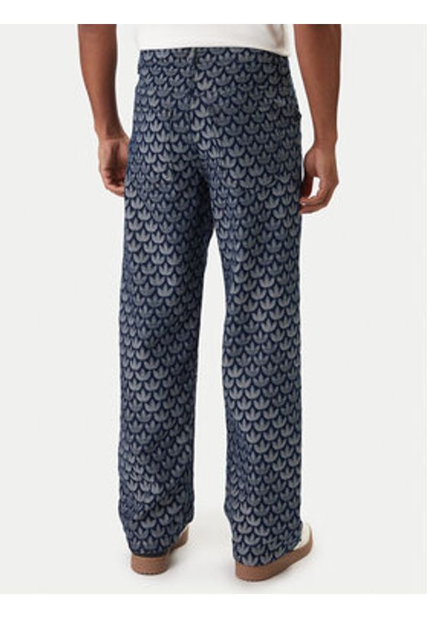 Adidas - adidas Jeansy Monogram KD0399 Niebieski Loose Fit. Kolor: niebieski
