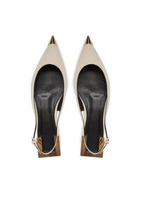 Elisabetta Franchi Sandały SA-07L-51E2 Écru. Materiał: skóra
