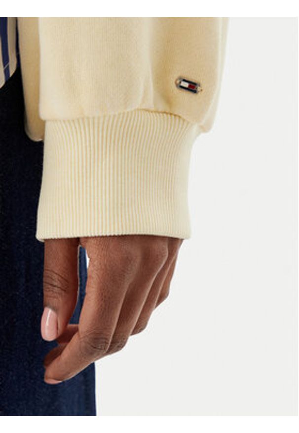 TOMMY HILFIGER - Tommy Hilfiger Bluza Crest Embroidery WW0WW48733 Beżowy Relaxed Fit. Kolor: beżowy. Materiał: bawełna