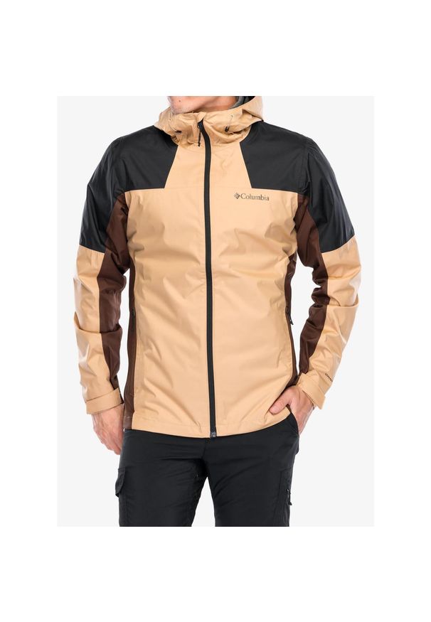 columbia - Kurtka przeciwdeszczowa męska Columbia Inner Limits III Jacket. Kolor: beżowy. Sport: turystyka piesza