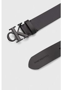 Calvin Klein Jeans pasek skórzany męski kolor czarny. Kolor: czarny. Materiał: skóra #2