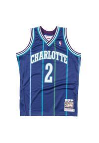 Mitchell & Ness - Koszulka Nba Charlotte Hornets Larry Johnson. Kolor: fioletowy. Sport: koszykówka #1