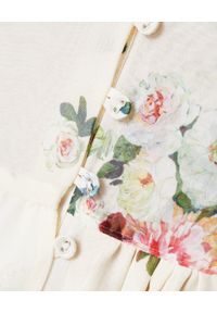JENESEQUA - Jedwabna sukienka MARSEILLE CREAM. Kolor: biały. Materiał: jedwab. Długość rękawa: na ramiączkach. Wzór: kwiaty, nadruk. Sezon: wiosna, lato. Długość: maxi #4