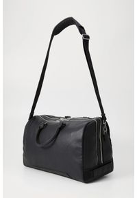 Guess - GUESS Czarna męska podróżna torba Torino Duffle. Kolor: czarny. Materiał: skóra ekologiczna #7
