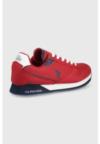 U.S. Polo Assn. buty kolor czerwony. Nosek buta: okrągły. Zapięcie: sznurówki. Kolor: czerwony. Materiał: guma. Obcas: na obcasie. Wysokość obcasa: niski #4