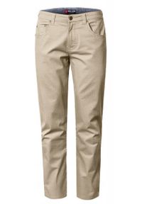 Lekkie, Bawełniane Spodnie - Wiosna, Lato - Pako Jeans - Beżowe. Kolor: brązowy, beżowy, wielokolorowy. Materiał: elastan, bawełna. Sezon: wiosna, lato #1