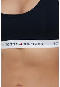 TOMMY HILFIGER - Tommy Hilfiger biustonosz kolor granatowy gładki. Kolor: niebieski. Materiał: włókno. Wzór: gładki #4