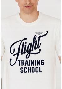 Aeronautica Militare - AERONAUTICA MILITARE Biały bawełniany t-shirt męski, Rozmiar M. Kolor: biały. Materiał: bawełna. Długość rękawa: krótki rękaw. Długość: krótkie #4