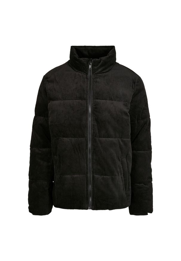 Kurtka Urban Classics boxy corduroy puffer. Kolor: czarny. Materiał: puch. Styl: retro