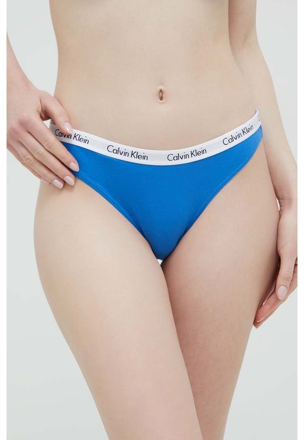 Calvin Klein Underwear figi kolor niebieski. Kolor: niebieski