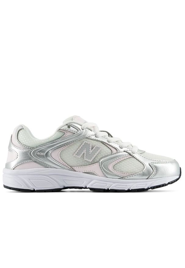 Buty młodzieżowe New Balance G4085Y8 - srebrne. Kolor: srebrny. Materiał: materiał, syntetyk. Szerokość cholewki: normalna. Sezon: lato. Sport: turystyka piesza