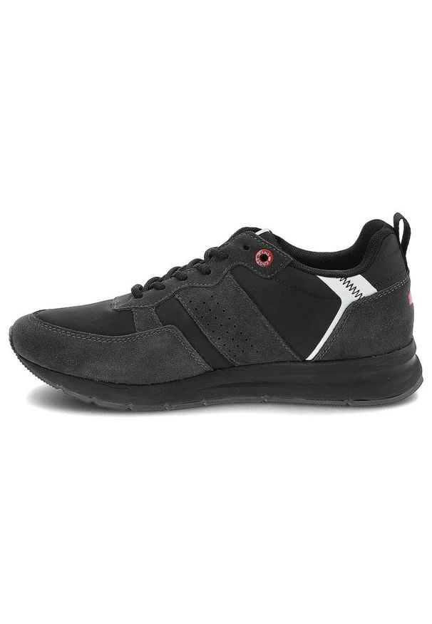 Czarne Sneakersy Cross Jeans Wygodne Buty Męskie. Okazja: na co dzień. Zapięcie: sznurówki. Kolor: czarny. Materiał: materiał, skóra ekologiczna