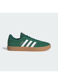 Adidas - Buty VL Court 3.0. Kolor: zielony, czerwony, brązowy, biały, wielokolorowy. Materiał: syntetyk, skóra. Sport: turystyka piesza #1