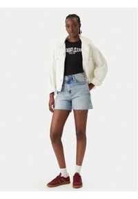 Tommy Jeans T-Shirt Wavy Flag DW0DW22272 Czarny Slim Fit. Kolor: czarny. Materiał: bawełna #3