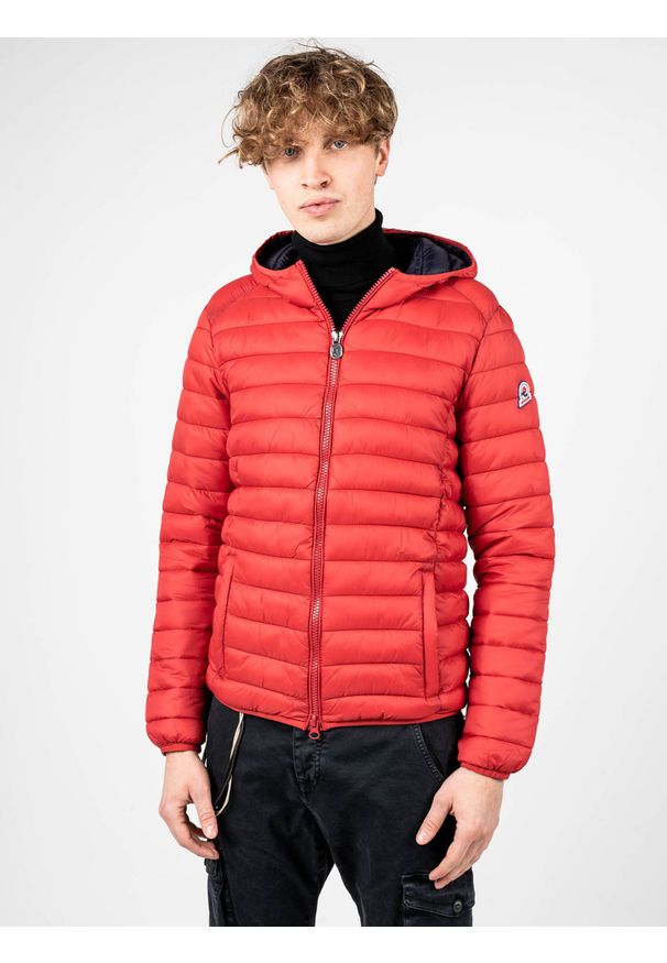 Invicta Kurtka "Down Jacket" | 4431449 | Mężczyzna | Czerwony. Okazja: na co dzień. Typ kołnierza: kaptur. Kolor: czerwony. Materiał: poliamid. Wzór: aplikacja. Styl: casual