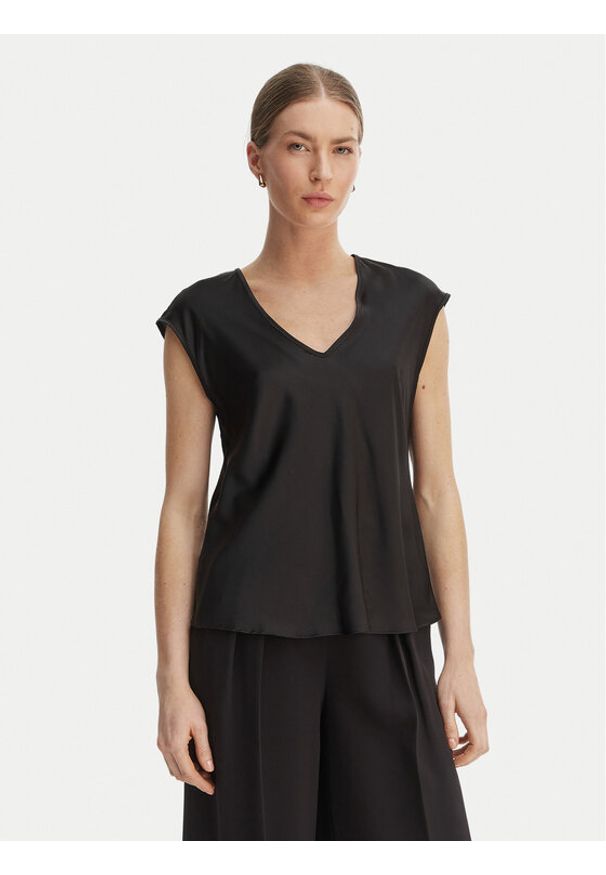 Rinascimento Bluzka CFC0127631003 Czarny Regular Fit. Kolor: czarny. Materiał: syntetyk