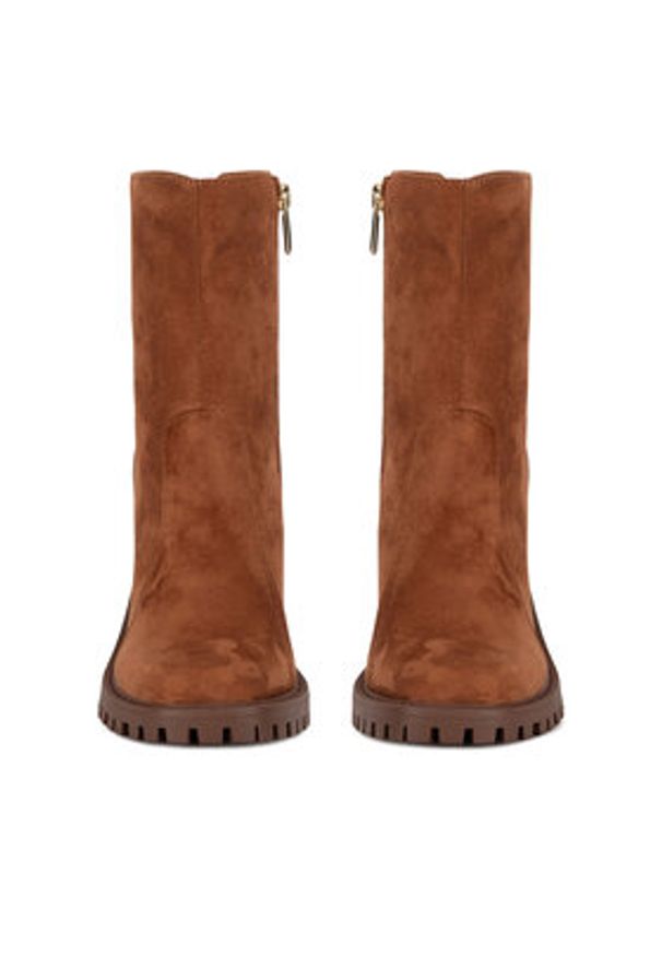 Nine West Botki WFA2947-1 Brązowy. Kolor: brązowy. Materiał: materiał