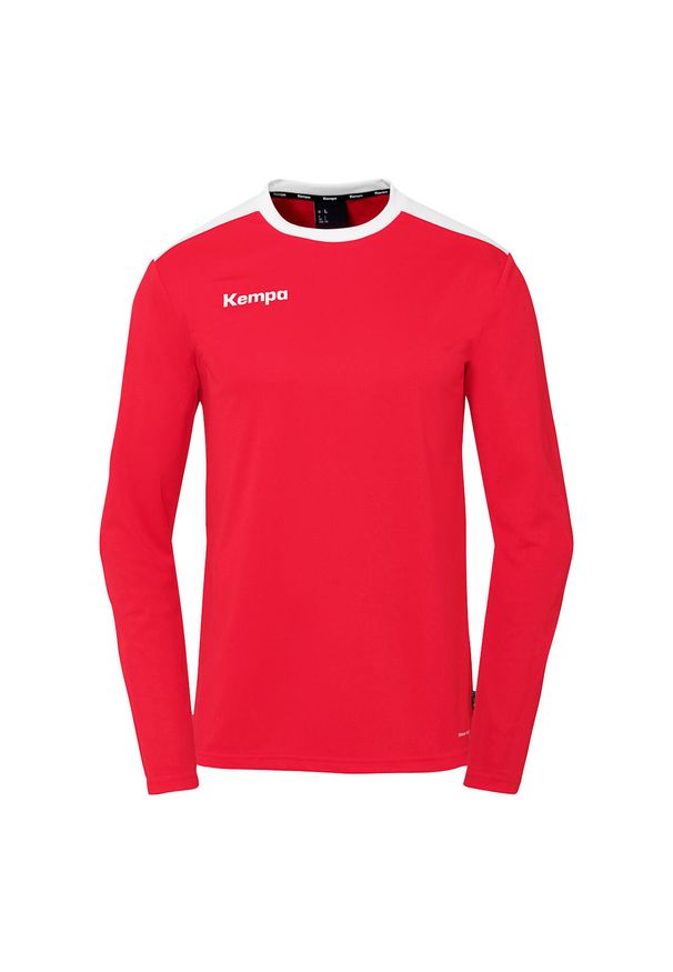 KEMPA - Dziecięcy dżersej z długim rękawem Kempa Emotion 27. Kolor: wielokolorowy, biały, czerwony. Materiał: jersey. Długość rękawa: długi rękaw. Długość: długie. Sport: piłka ręczna