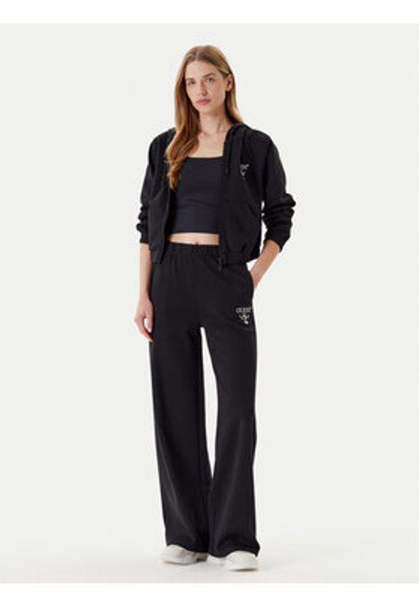 Guess Bluza V5RQ20 KC3D2 Czarny Regular Fit. Kolor: czarny. Materiał: bawełna
