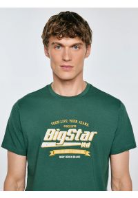 Big-Star - Koszulka męska z nadrukiem zielona Briss 304. Okazja: na co dzień. Kolor: zielony. Materiał: bawełna. Wzór: nadruk. Styl: vintage, casual, klasyczny #5