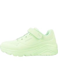 skechers - Buty do chodzenia dla dzieci Skechers Uno Lite. Kolor: zielony. Materiał: syntetyk, materiał. Szerokość cholewki: normalna. Sport: turystyka piesza