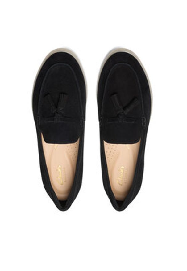 Clarks Mokasyny Narini Edge 26181450 Czarny. Kolor: czarny. Materiał: zamsz, skóra