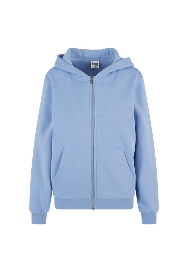 Damska bluza z kapturem zapinana na zamek Urban Classics. Typ kołnierza: kaptur. Kolor: niebieski. Materiał: materiał
