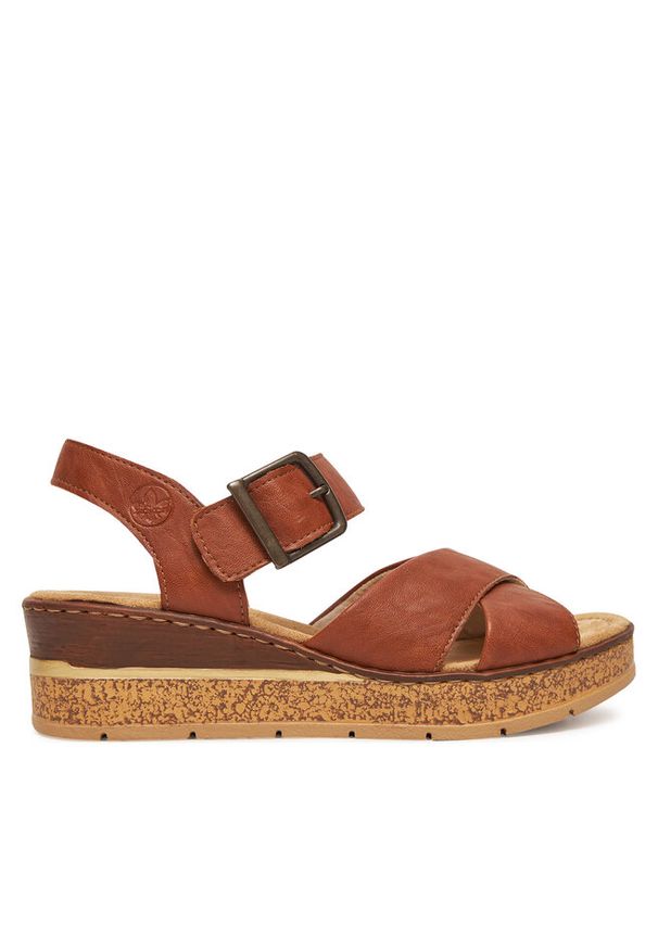 Sandały Rieker. Kolor: brązowy