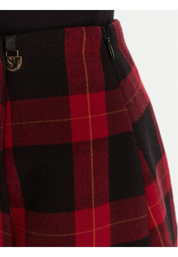 LOLA CASADEMUNT Spódnica mini LF2508003 Czerwony Regular Fit. Kolor: czerwony. Materiał: syntetyk