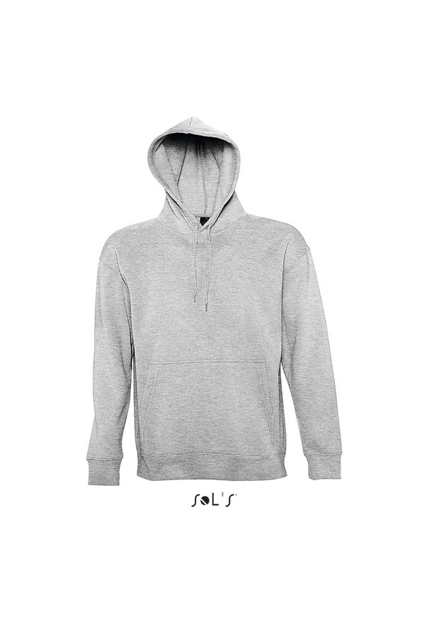 SOL'S - Bluza z kapturem Sol's Slam. Typ kołnierza: kaptur. Kolor: szary. Materiał: dresówka