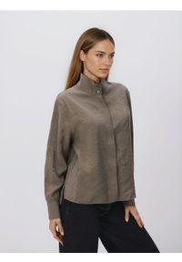 Reserved - Koszula z modalem - szary. Kolor: szary. Materiał: tkanina