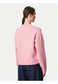 Tommy Jeans Sweter Fluffy Badge DW0DW23831 Różowy jasny Regular Fit. Kolor: różowy. Materiał: syntetyk #4