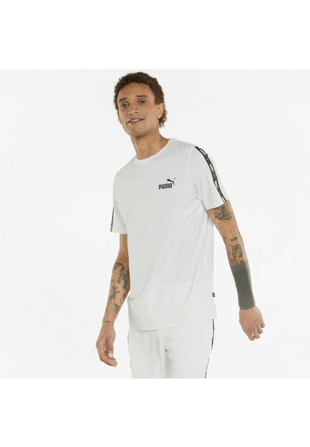 Koszulka Puma ESS+ Tape. Kolor: biały