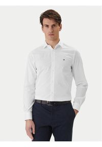 TOMMY HILFIGER - Tommy Hilfiger Koszula MW0MW38347 Biały Slim Fit. Kolor: biały. Materiał: bawełna #1