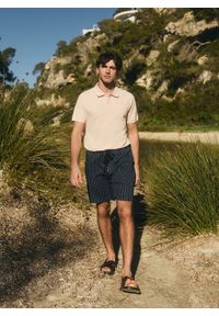 Pako Lorente - PAKO LORENTE – T-shirt polo w kolorze różowym. Okazja: na co dzień. Typ kołnierza: polo. Kolor: biały, beżowy, brązowy, różowy. Materiał: bawełna. Styl: casual #8