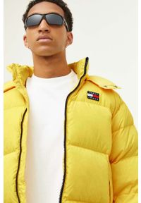 Tommy Jeans kurtka puchowa męska kolor żółty zimowa. Kolor: żółty. Materiał: puch. Sezon: zima #3