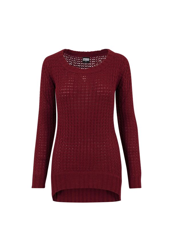 Urban Classics - Długi Kombinezon Damski Z Szerokim Dekoltem. Kolor: czerwony, brązowy, wielokolorowy. Długość: długie