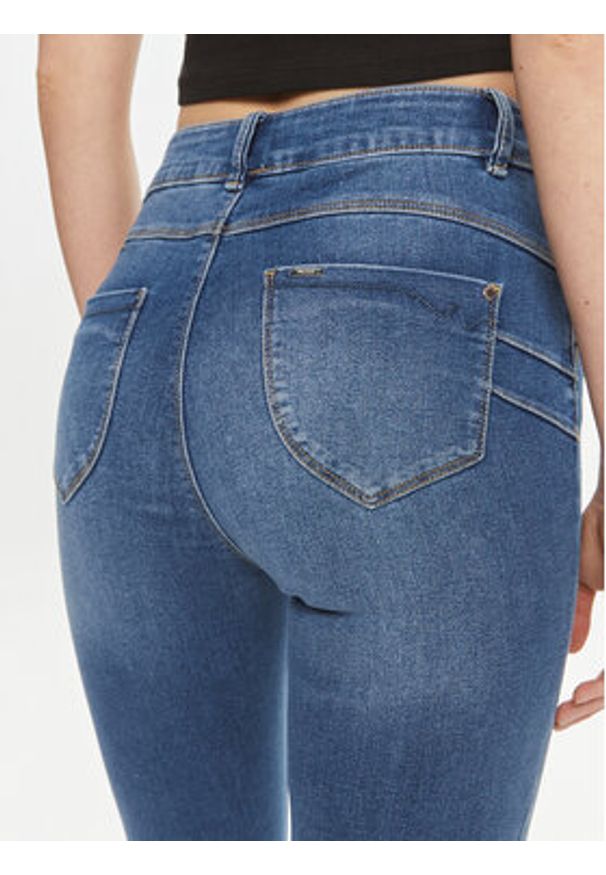 Morgan Jeansy 241-PARDA Granatowy Slim Fit. Kolor: niebieski