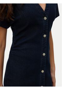 Vero Moda Sukienka jeansowa Sanni 10345708 Granatowy Slim Fit. Kolor: niebieski. Materiał: bawełna #3