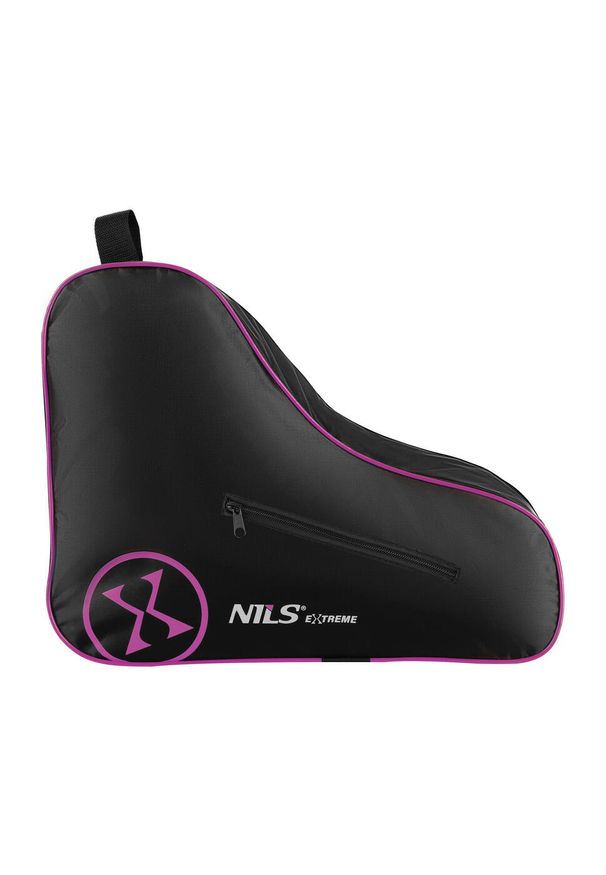 NILS EXTREME - Torba pokrowiec z zamkiem na łyżworolki TS306 Nils Extreme. Kolor: wielokolorowy, różowy, czarny