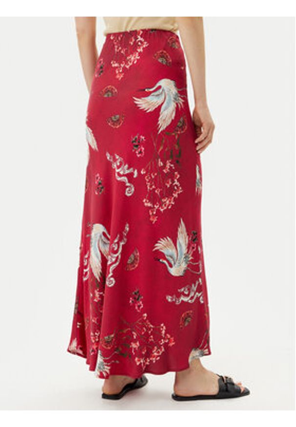 ViCOLO Spódnica maxi TD0472 Bordowy Slim Fit. Kolor: czerwony. Materiał: wiskoza